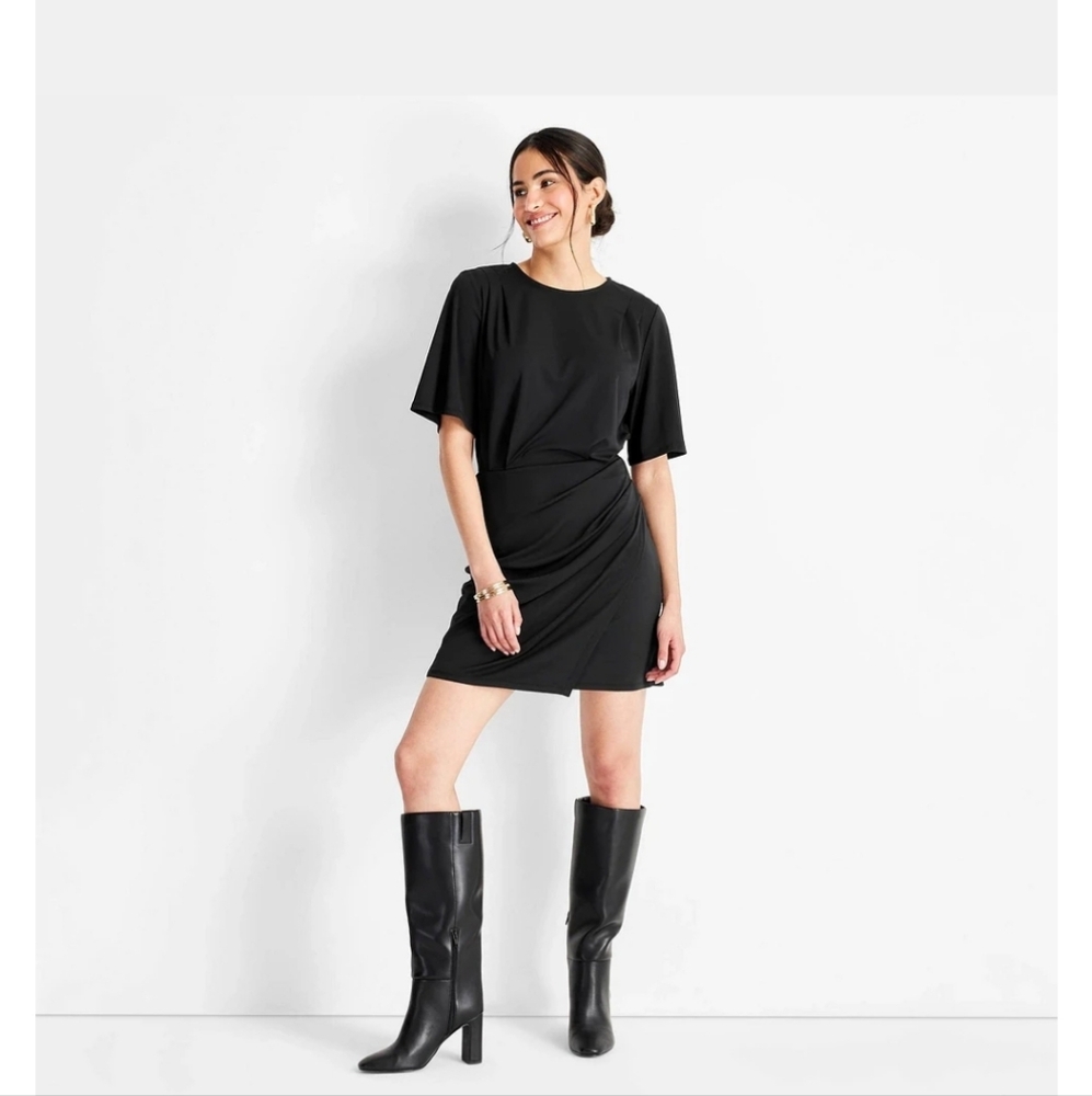 Women's Short Sleeve Mini T Shirt Dress XS Future Collective target